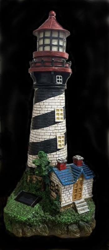 Replica 19" Solar Resin Lighthouse,3355