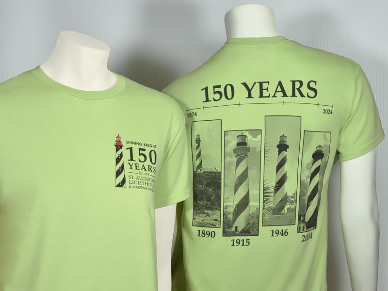 150th Time line T-shirt Pistachio